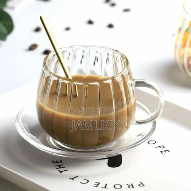 2pcs Cups Striped Pumpkin Shape Borosilicate –Ev