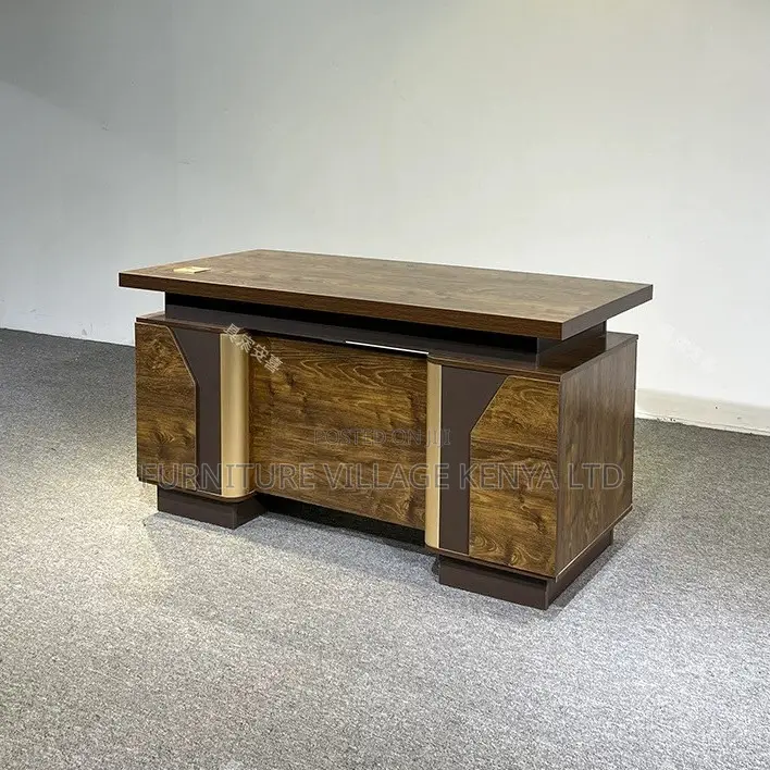 Office Desks: 140cm Executive Office Table With Drawers
