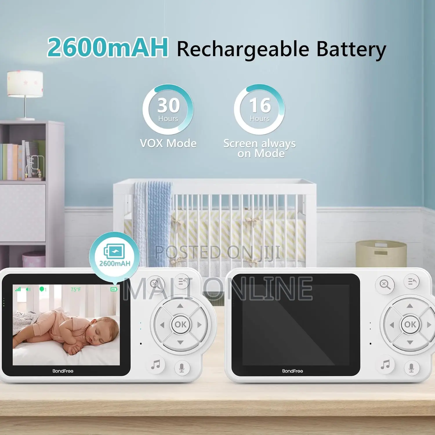Wireless Baby Monitor With Camera Audio 2.8-Inch Screen Night Vision