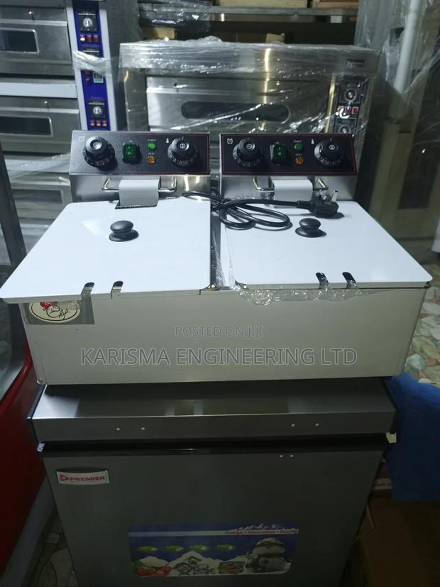Premier Commercial Double Deep Fryer, - main view