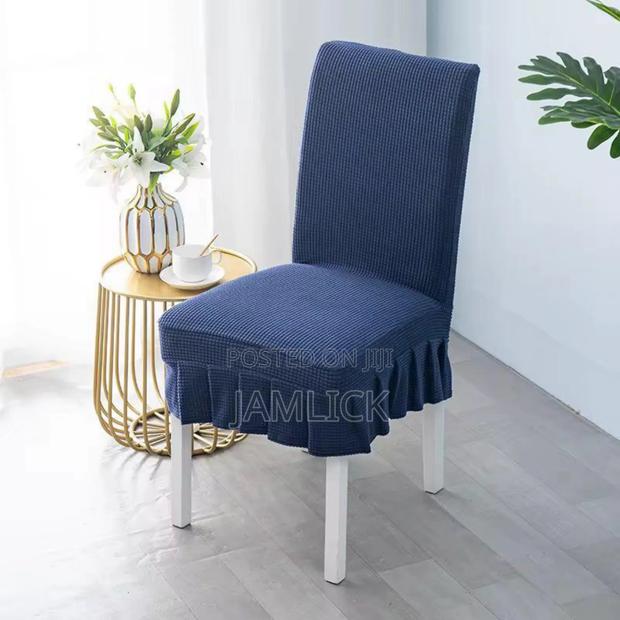 Jacquard Material Dining Chair Seat Covers With Frills - Tr - thumbnail 3
