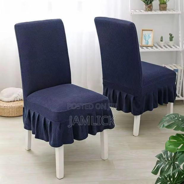 Jacquard Material Dining Chair Seat Covers With Frills - Tr - thumbnail 6
