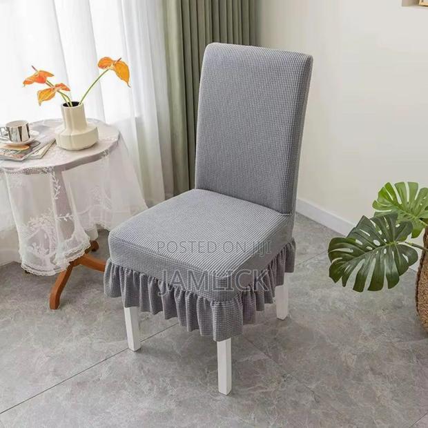 Jacquard Material Dining Chair Seat Covers With Frills - Tr - thumbnail 7