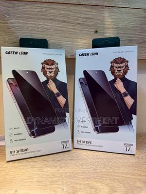 iPhone 17 Pro Green Lion 9h Privacy Glass Screen Protector - main view