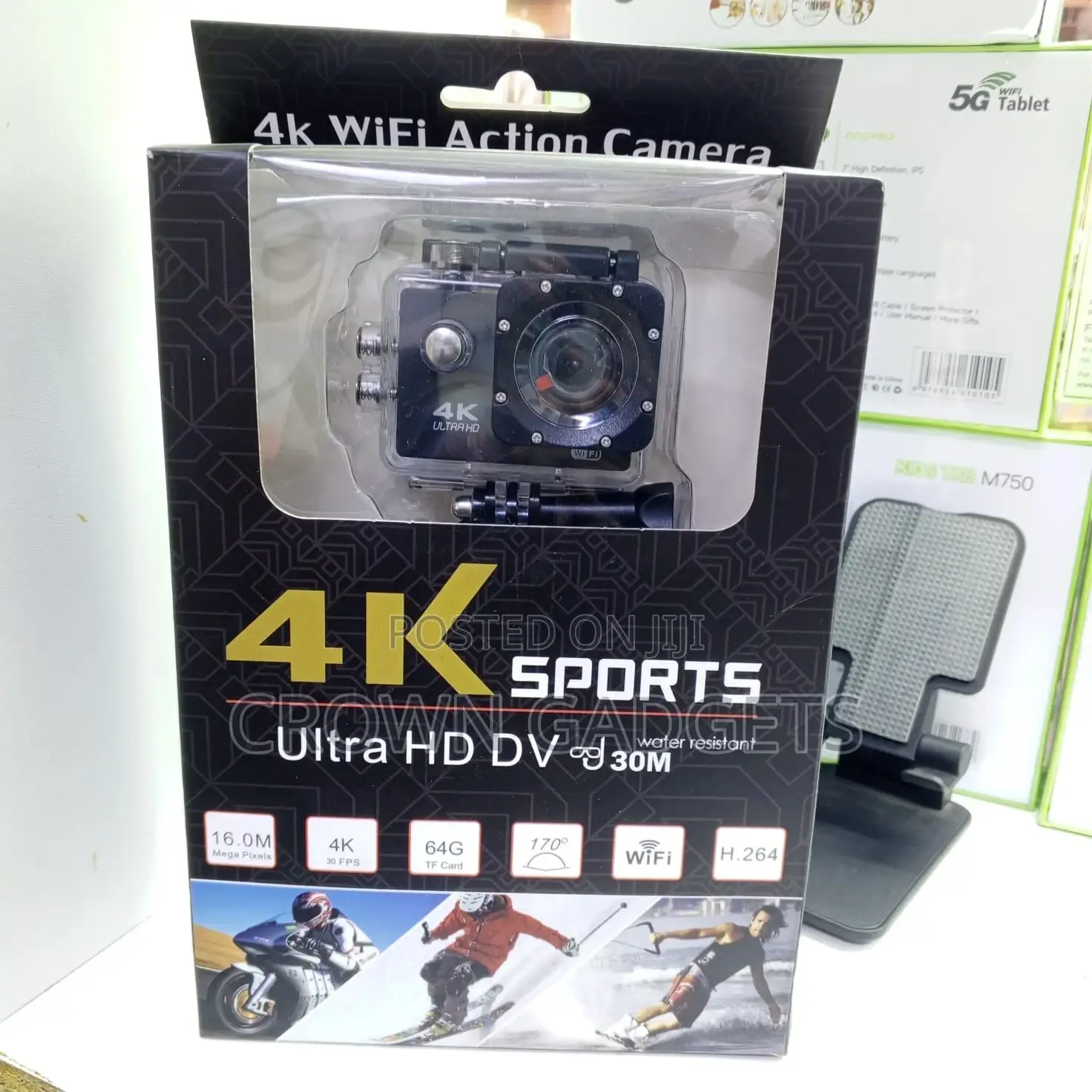 Wifi Action Camera for Swimming, Bike Helmet Use