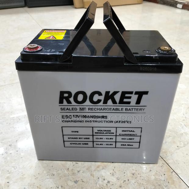 Rocket 100ah Solar Battery Gel Suitable for Tv, Music Phone Charging