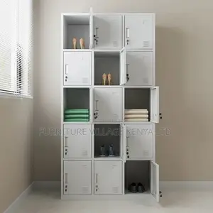 Storage Cabinets: 15-locker Staff Steel Cabinet