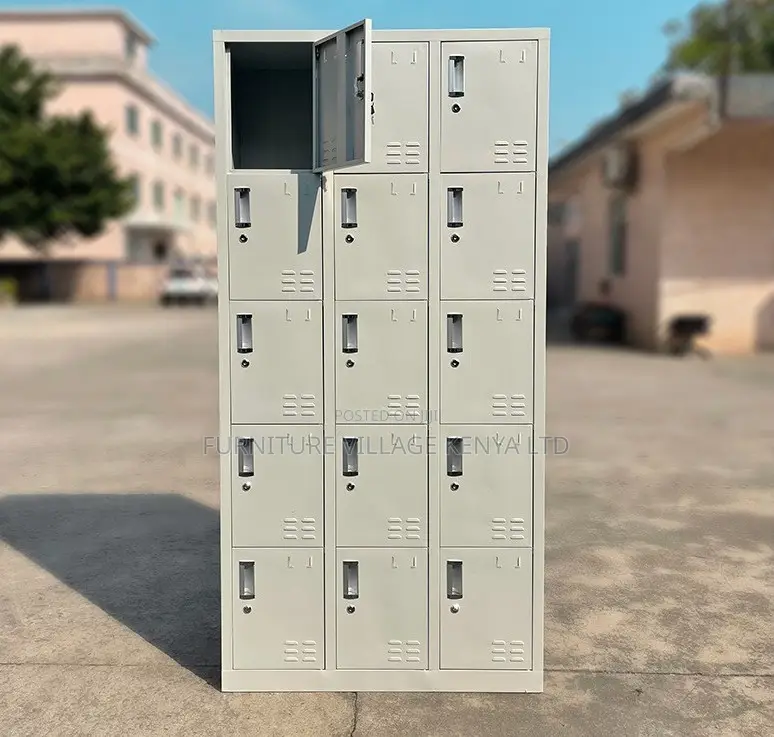 Storage Cabinets: 15-locker Staff Steel Cabinet