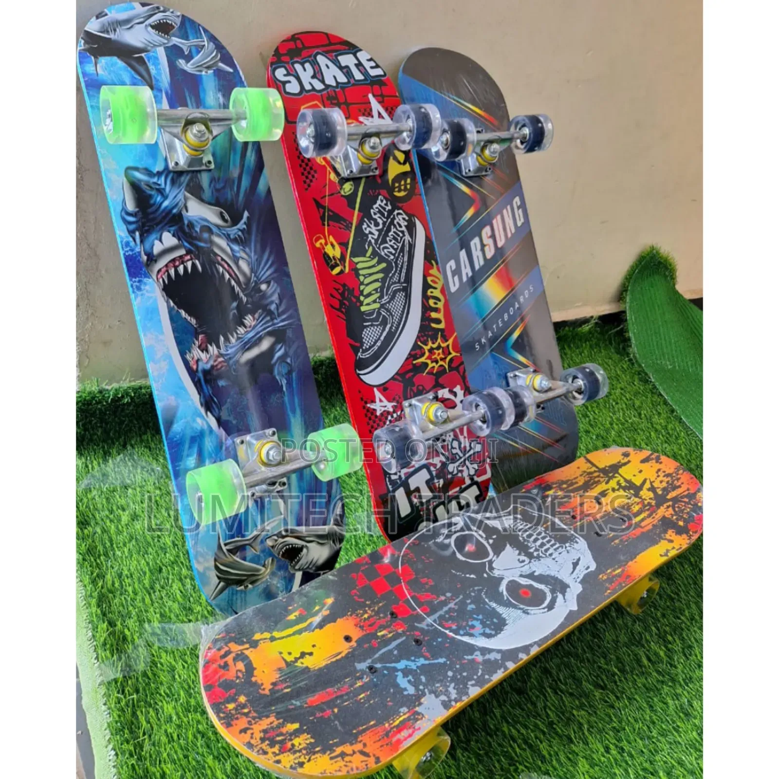 Skateboard With Rubber Wheels