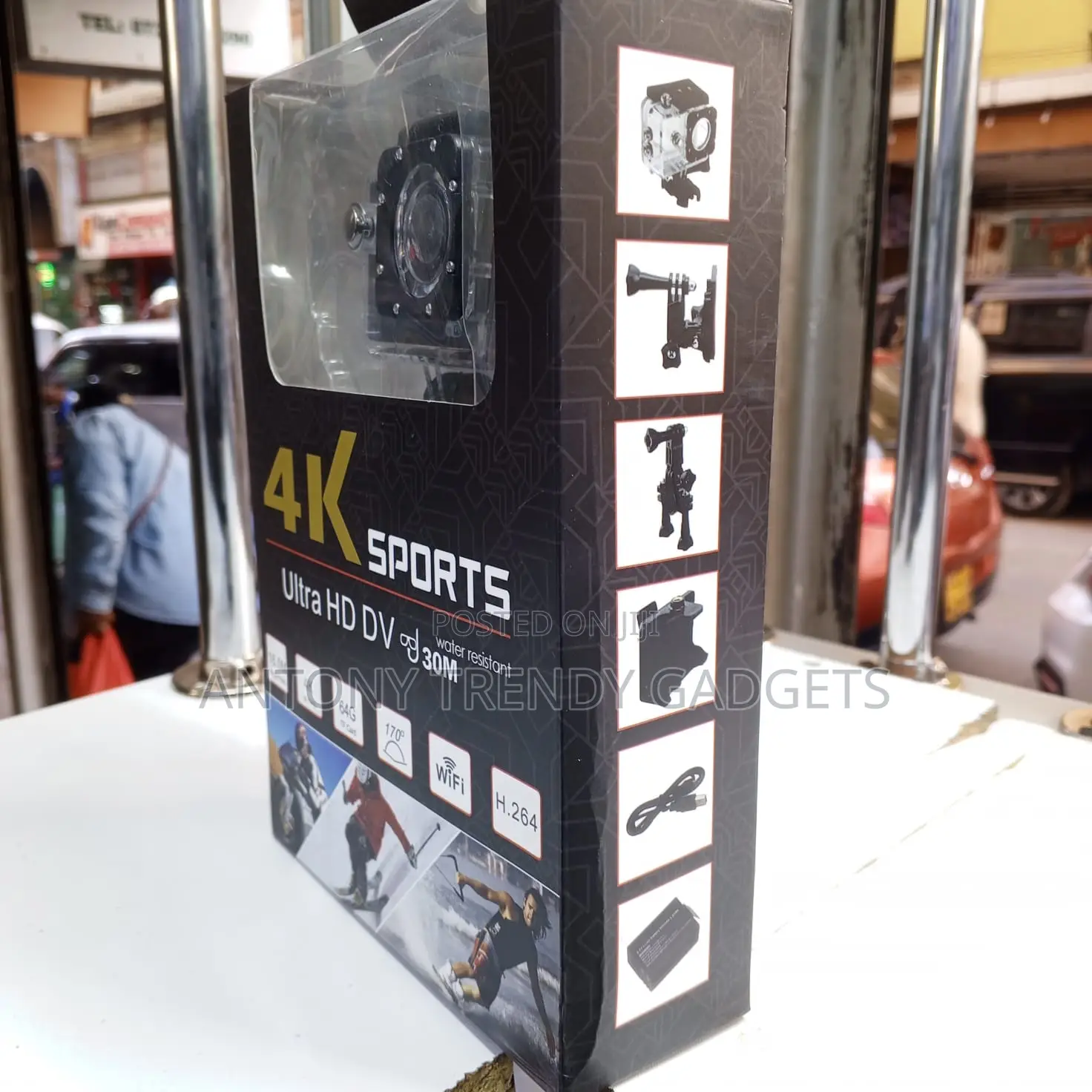 Helmet Mount Action Camera With 170° View Lens