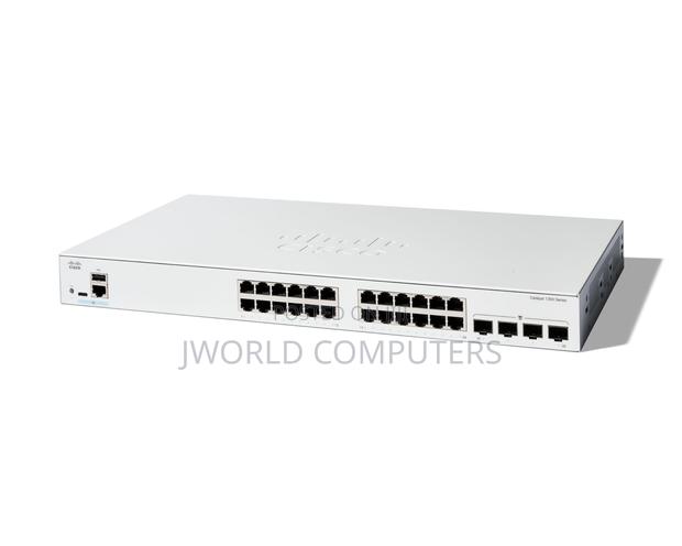 Cisco Catalyst 1300-24p-4g Managed Switch, 24 Port Ge, Poe, 4x1ge SFP