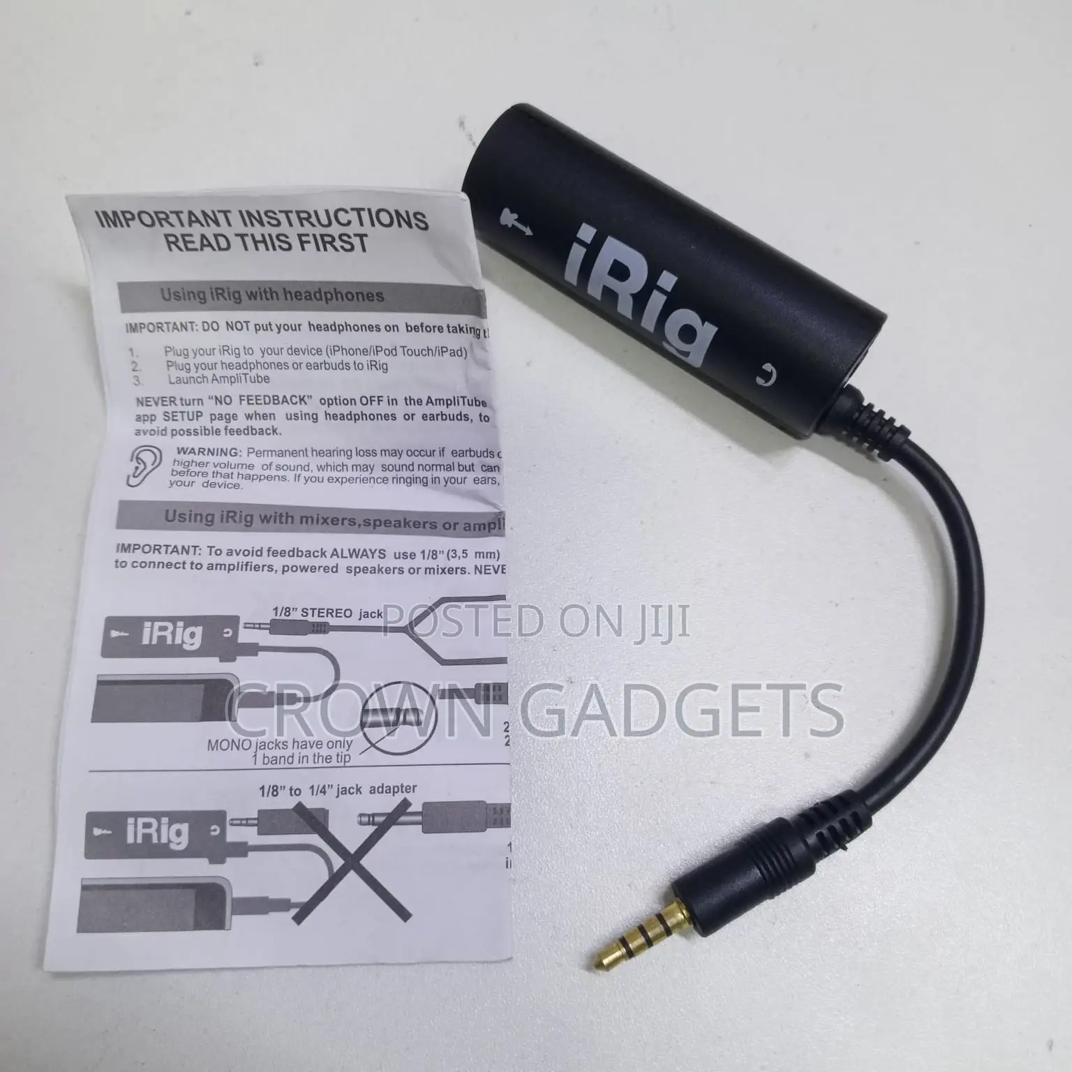 Portable Irig Guitar Audio Interface Effects Adapter