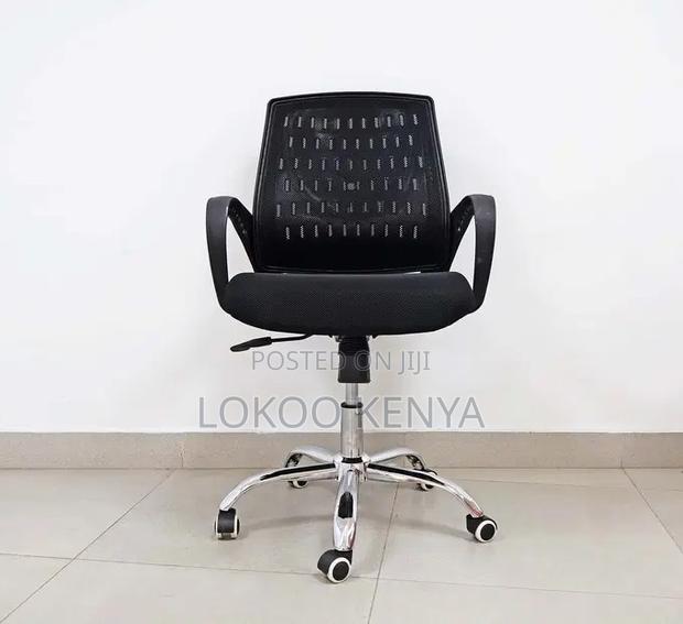 Office Chair; Mid Back Swivel Mesh Ergonomic Office Chair - thumbnail 2
