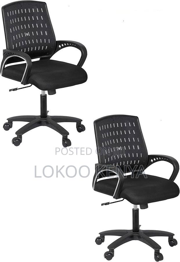 Office Chair; Mid Back Swivel Mesh Ergonomic Office Chair - thumbnail 3