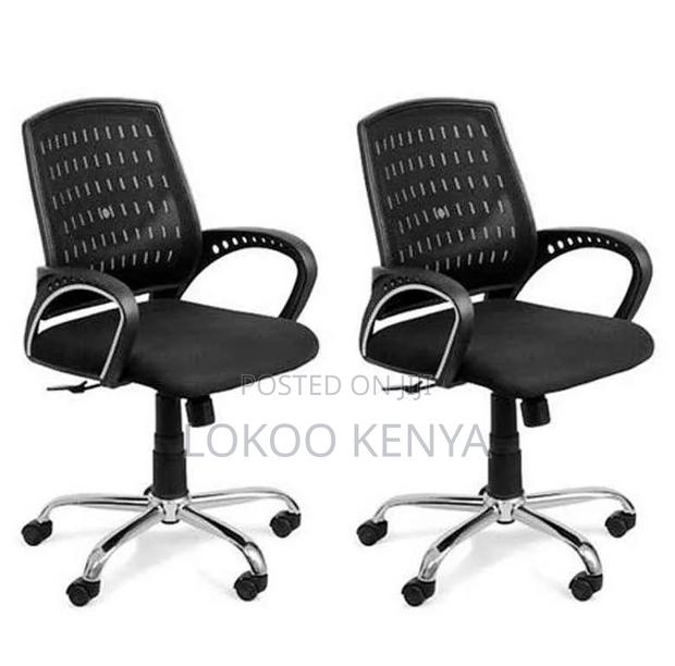 Office Chair; Mid Back Swivel Mesh Ergonomic Office Chair - thumbnail 4