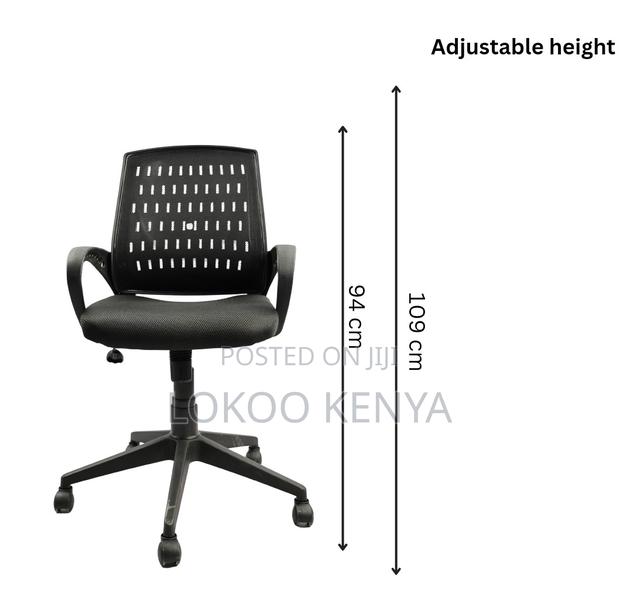 Office Chair; Mid Back Swivel Mesh Ergonomic Office Chair - thumbnail 5