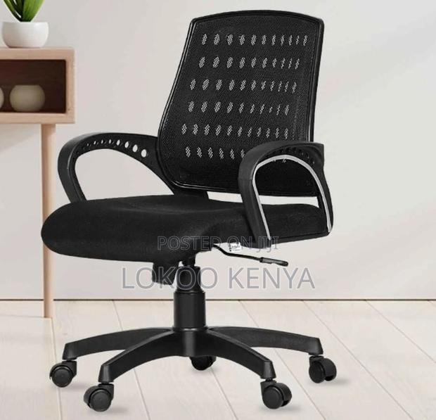 Office Chair; Mid Back Swivel Mesh Ergonomic Office Chair - thumbnail 10