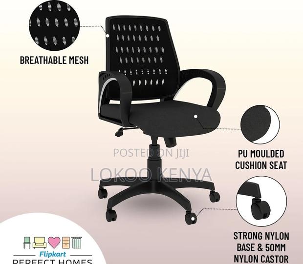 Office Chair; Mid Back Swivel Mesh Ergonomic Office Chair - thumbnail 12