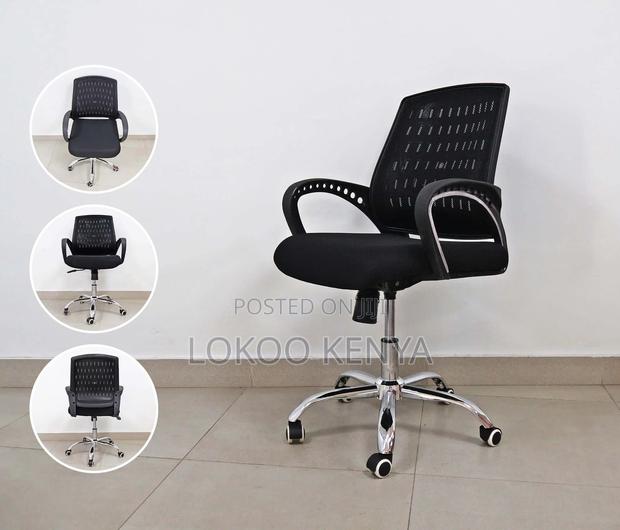 Office Chair; Mid Back Swivel Mesh Ergonomic Office Chair - thumbnail 14