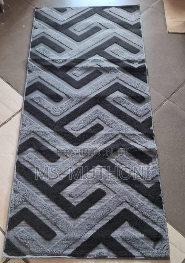 Geometric Patterned Bedside Rug (180cm by 80cm. ) - thumbnail 2