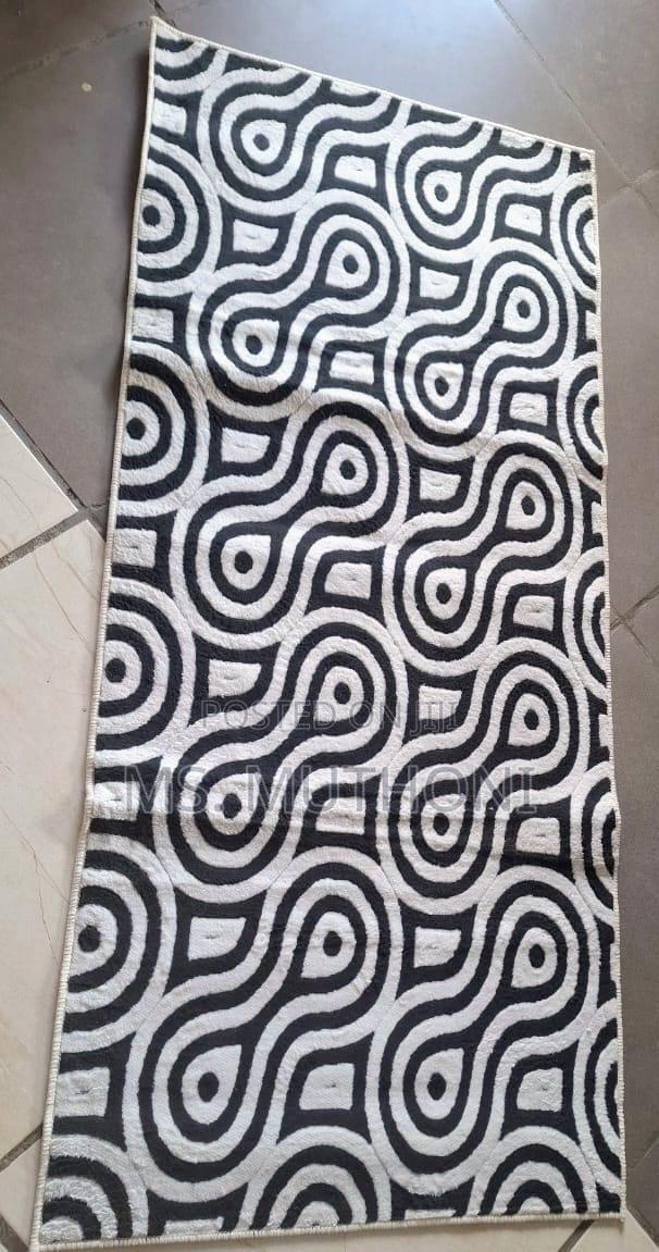 Geometric Patterned Bedside Rug (180cm by 80cm. ) - thumbnail 3