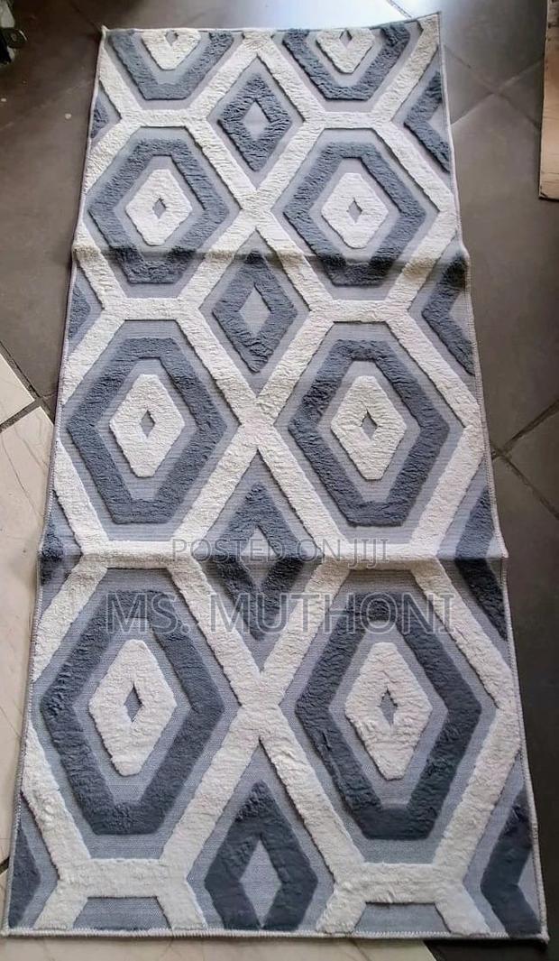 Geometric Patterned Bedside Rug (180cm by 80cm. ) - thumbnail 4