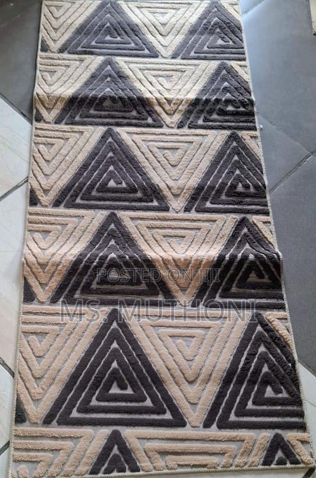 Geometric Patterned Bedside Rug (180cm by 80cm. ) - thumbnail 6