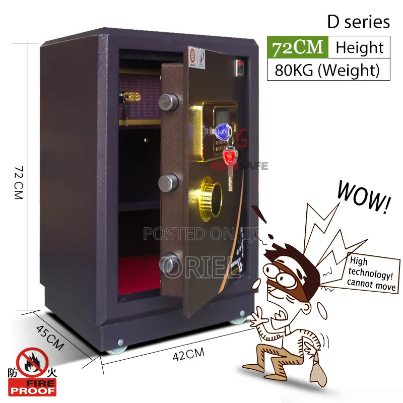 Office Digital Safe : 80kgs Fireproof Security Safe