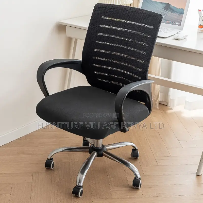 Taccio Chairs: Mid-back Ergonomic Mesh Office Chair In Black