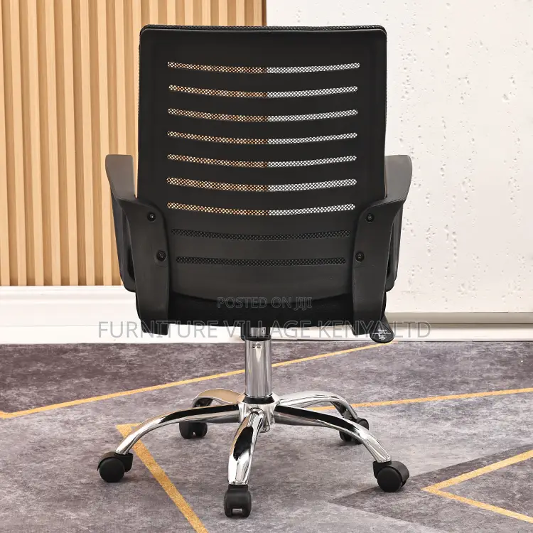 Taccio Chairs: Mid-back Ergonomic Mesh Office Chair In Black