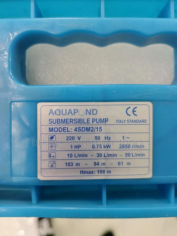 Aquapond 1hp 103m Head Submersible Pump - thumbnail 4