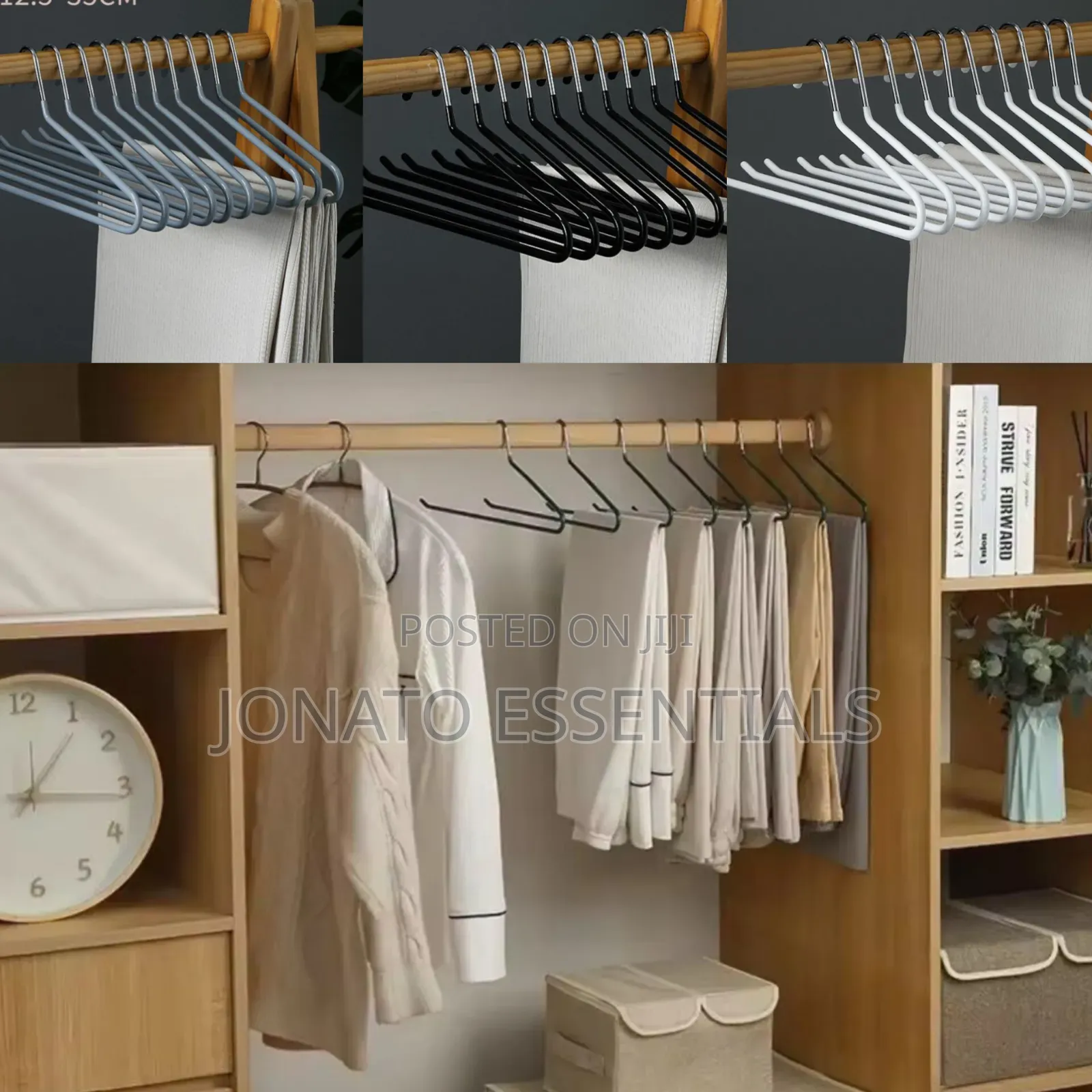 10pcs Non-Slip Open Ended Trousers Hangers Metal Pants Organizer Kenya