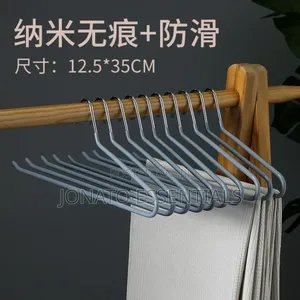 10pcs Non-Slip Open Ended Trousers Hangers Metal Pants Organizer Kenya