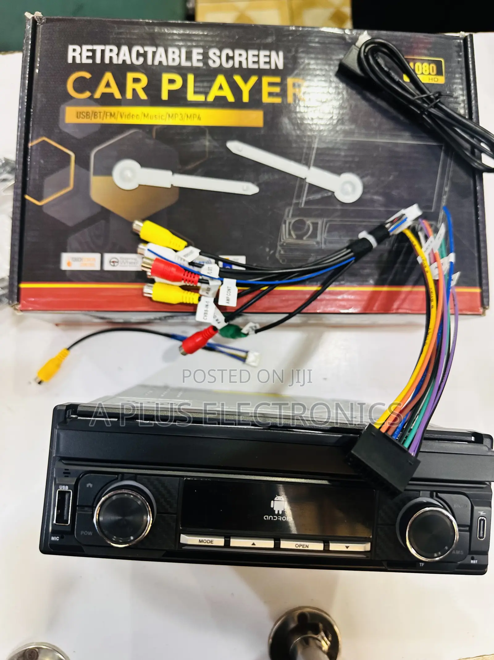 7 Inch Retractable Multimedia Car Audio Receiver With Bluetooth Usb