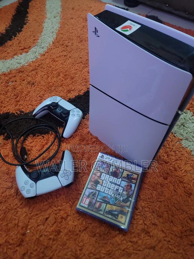 Clean Ps5 Slim With 2 Consoles and Gta 5 - main view