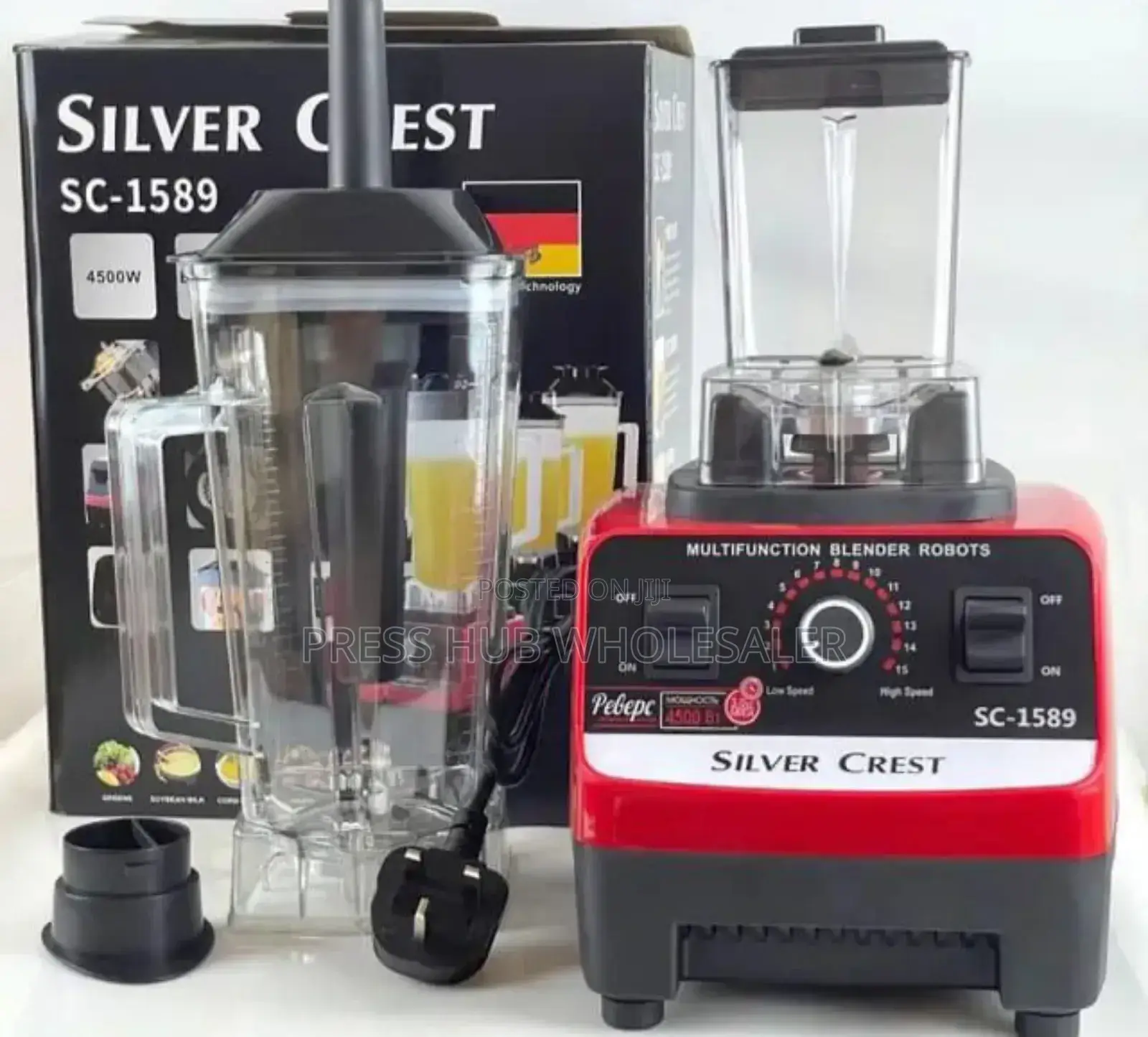 Silver Crest Sc-1589 2-in-1 Commercial Blender.