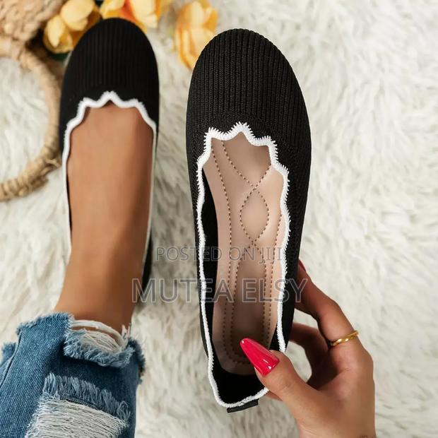 Black Beige Cute Dolly Shoes - thumbnail 2