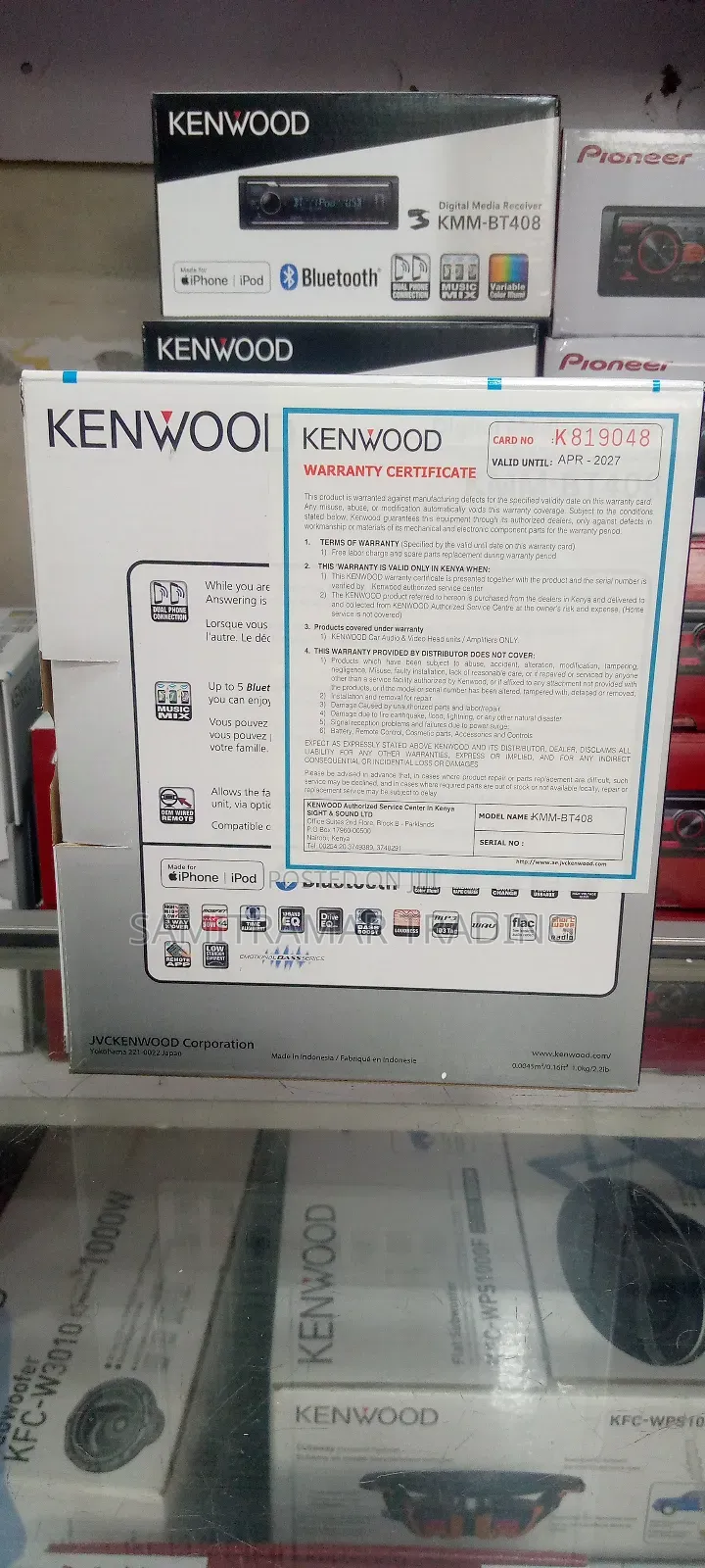 KMM-Bt408 Kenwood 1-Din Digital Media Receiver With Advanced Bluetooth