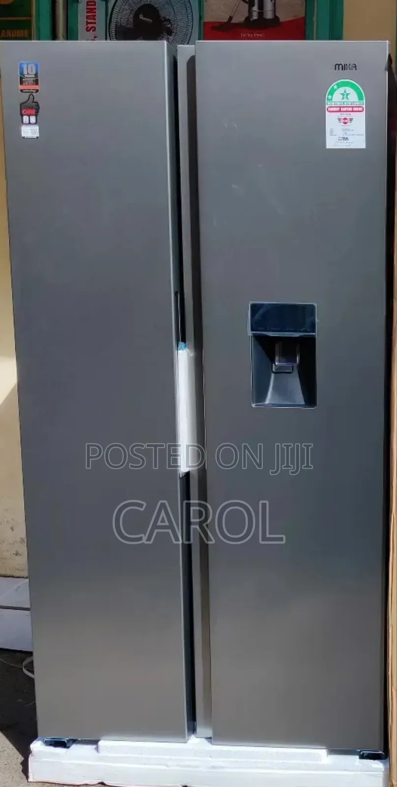 Affordable Mika 529l Side by Side Fridge No Frost Available