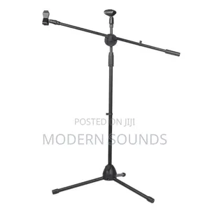 Height-Adjustable Tripod Boom Microphone Stand