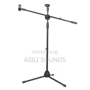 Height-Adjustable Tripod Boom Microphone Stand