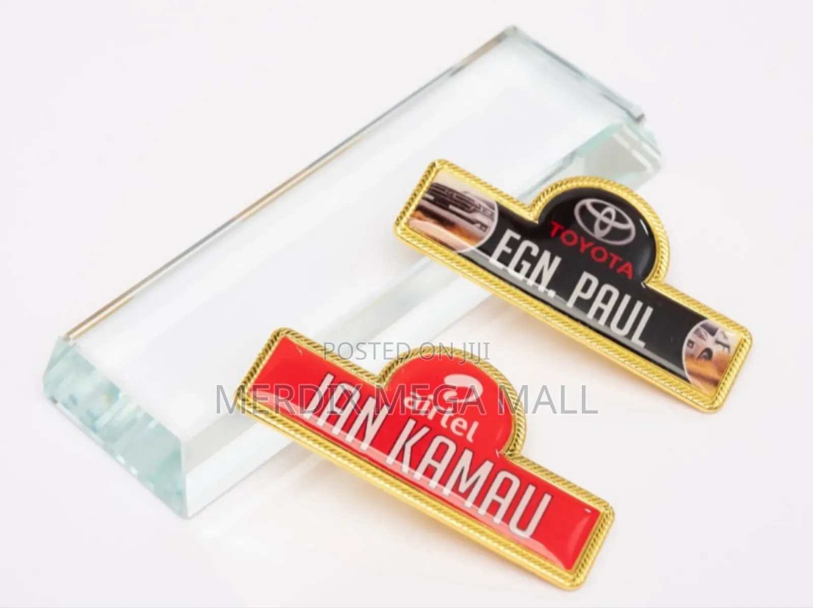 Gold Name Tag With a Round Top,Name Tags