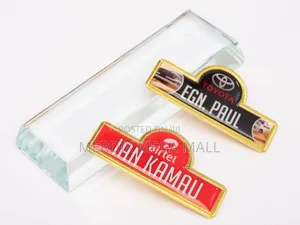 Gold Name Tag With a Round Top,Name Tags
