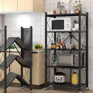 Foldable Rack - 5 Shelves, Rolling Wheels | Best Deal - main view