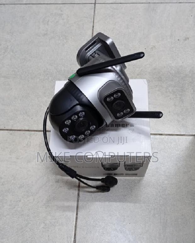 Dual Lens 4g CCTV Camera With Alarm Siren