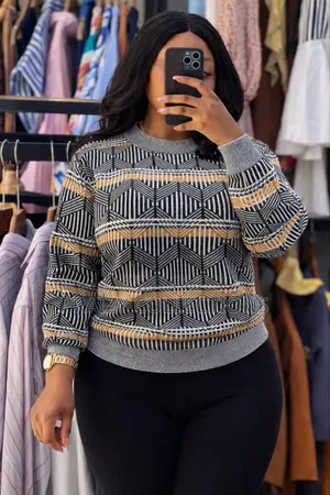 Round Neck Sweater Top