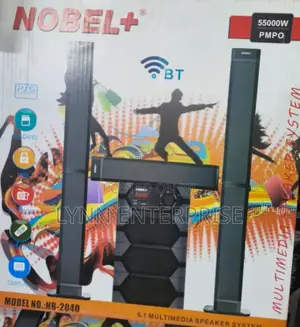 Nobel Tall Boy Speakers-Bt Hometheare-55000w Pmpo- Nb 2040