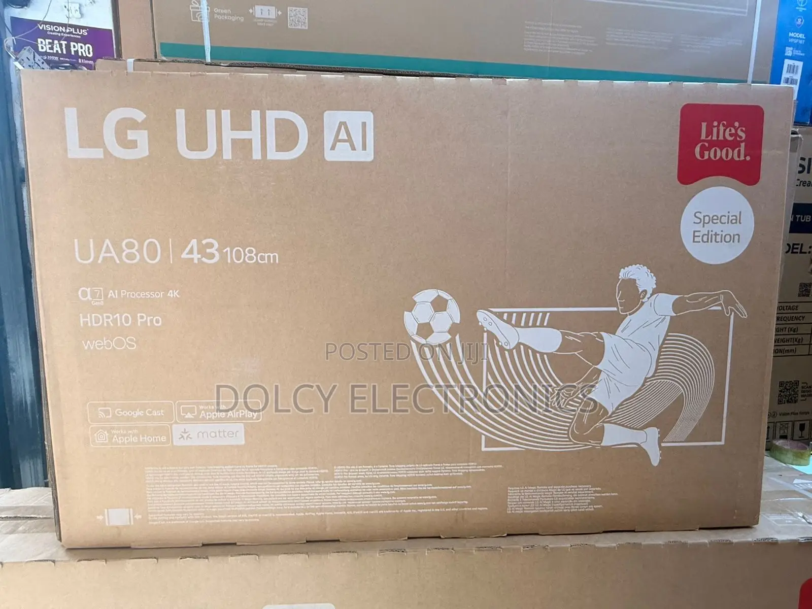 Lg Uhd Ua80 43" 4k Smart Tv Hdr10 Webos25 2025