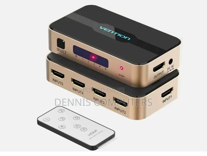 Vention Hdmi Switcher 5 in 1 Out Gold