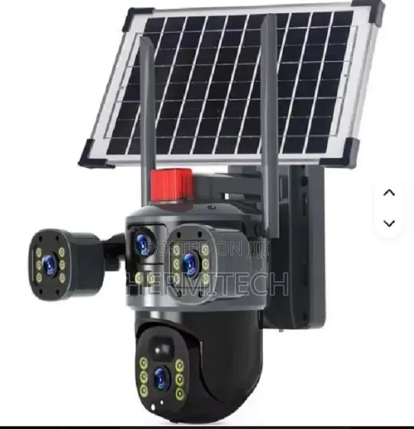 Powerful Triple Lens Solar Powerd Outdoor CCTV